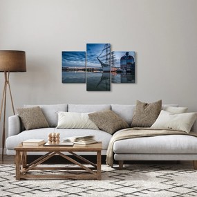 Tablou cu barcă cu pânze (90x60 cm)