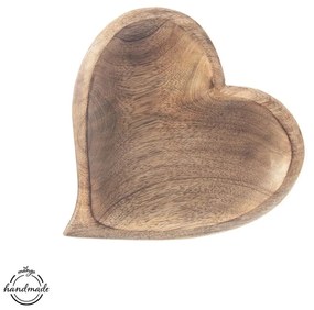 Orion Tavă din lemn Mango Heart 20 x 20 cm