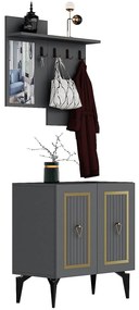 Mobilier Hol Tideno (antracit + auriu) . 1093900