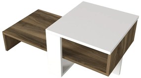 Măsuță de cafea Chain White and Walnut