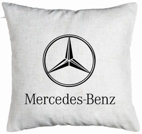 Perna Decorativa, Model Mercedes, 40x40 cm, Alb Murdar, Husa Detasabila, Burduf