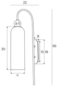 Lampă de perete MAXLIGHT W0333 CAMPANILA 1xE27/40W/230V alamă/gri