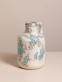 Set 2 vase decorative din ceramica, cu design mediteranean si finisaj antichizat
