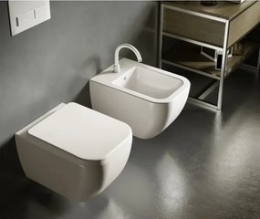 Set vas wc suspendat bideu suspendat Hatria Bianca Rimless si capac softclose
