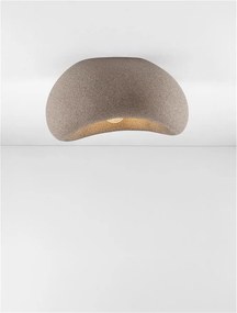 Plafoniera design modern, Stone Brown, AERE, L 40cm