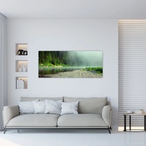 Tablou - Râu lângă pădure (120x50 cm)