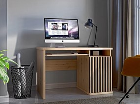 Birou PC, stejar artisan / negru, KOLI C-19