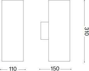 Ideal Lux - Aplică de exterior GUN, 1xE27/60W/230V, 31 cm, IP54, maro