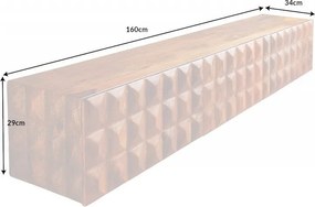 Comoda TV suspendata cu model 3D Vulcano 160cm Mango