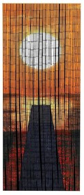 Perdea de ușă din bambus portocalie 200x90 cm Sunset - Maximex