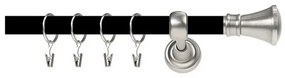 Galerie duo - PRINCE /19 - negru lucios + crom mat (Alege marime: 240 cm)