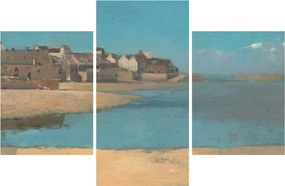 Tablou - Odilon Redon, Village by the Sea in Brittany, reproducere (90x60 cm)