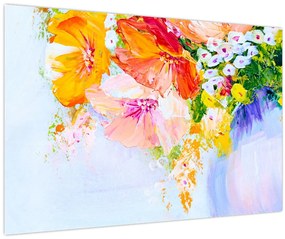 Tablou - Flori,pictură (90x60 cm)