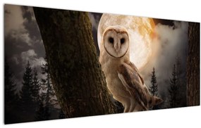 Tablou cu bufnița (120x50 cm)