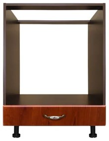 Corp pentru cuptor incorporabil cu sertar Zebra, wenge/MDF Cedru, fara blat, 60 x 82 x 57 cm