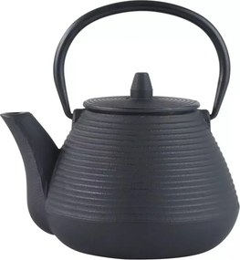 La mâna a doua: Ceainic din fonta cu 2 cani Kinghoff KH 1846, 1 L, Filtru, Inductie, Negru
