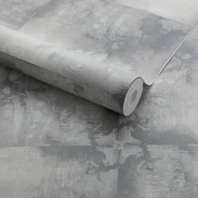 Tapet Crystalline, Quartz Grey Luxury Tile, 1838 Wallcoverings, 5.3mp / rola