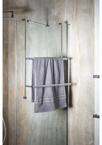SAPHO 1301-09 Suport de prosoape suspendat pentruparavan de duș 60 x 73 x 12,5 cm, argintiu