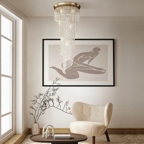 Plafonieră Maytoni DIA522-CL-12-G CASCADE 12xE14/60W/230V