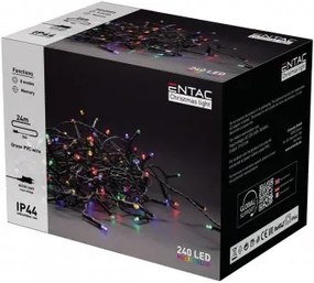 Instalatie exterior 240 LED multicolor 24m IP44 Entac