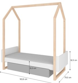 Patut pentru copii PINETTE 70 x 140 cm