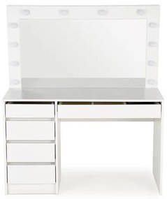 Masuta de toaleta cu oglinda si LED Hollywood XL – Alb