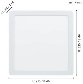 Eglo 99164 - Plafonieră încastrată FUEVA 5 LED/16,5W/230V