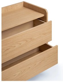 Comodă înaltă cu aspect de lemn de stejar 80x82 cm Wrap – Bonami Selection