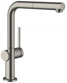 Baterie bucatarie cu dus extractibil gri periat Hansgrohe Talis M54 270 cu 1 jet 72809340