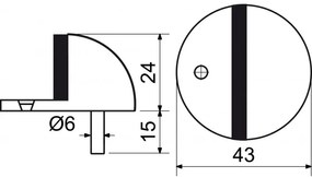 opritor ușă negru RK.ZAR.001.CE