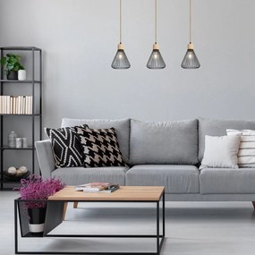 Lustra cu 3 pendule design industrial Farfalle negru