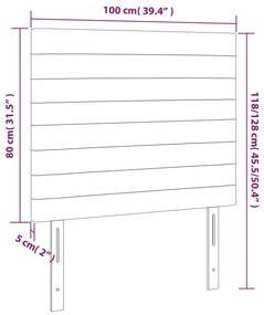 Tablii de pat, 2 buc, verde inchis, 100x5x78 88 cm, catifea 2, Verde inchis, 100 x 5 x 118 128 cm