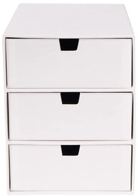 Cutie cu 3 sertare Bigso Box of Sweden Ingrid, alb