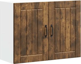 vidaXL Dulap de bucatarie "Lucca" din lemn de stejar afumat