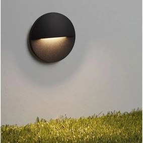 Spot aplicat perete exterior LED 2700K IP65 Toc negru