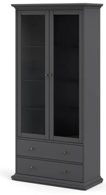 Vitrină gri 96x201 cm Paris – Tvilum