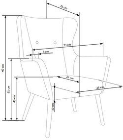 Scaun relax Culoare Bej, ECHO