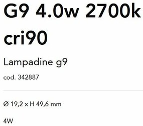 Bec LED, G9 4W 2700k cri90