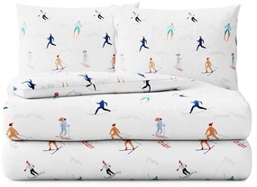 Lenjerie de pat dublă din flanelă AmeliaHome Snuggy Aspen, 200 x 220 cm
