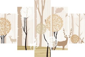 Tablou - Pădure ilustrată (150x105 cm)