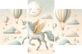 Tablou - Unicorn fericit (90x60 cm)