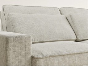 Colțar grej cu tapițerie din chenille (cu colț pe partea dreaptă/în formă de ”L”) Kirou – Maison de Rêve