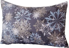 Husa de perna din microfibra SNOWFLAKE 50x70 cm, albastru-gri
