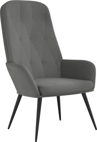 vidaXL Scaun de relaxare, gri închis, catifea