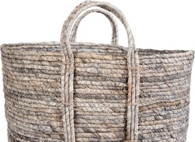 Coș Udine, frunze de porumb, gri, ø41x49 cm