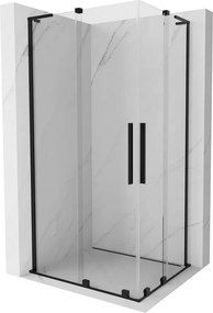 Mexen Velar L Duo cabină de duș glisantă 100 x 90 cm, transparent, neagră - 871-100-090-02-03-70