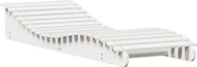 vidaXL Șezlong, alb, 205x70x31,5 cm, lemn masiv de pin
