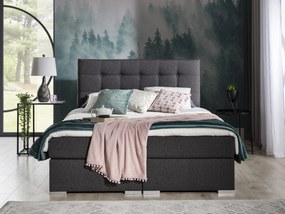 Zondo Pat matrimonial Boxspring 160 cm Irma 01 (gri închis). 1044539