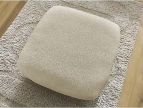 Taburet bej cu tapițerie din țesătură bouclé Leonore – Bobochic Paris