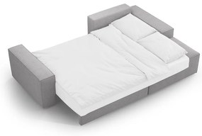 Colțar gri deschis extensibil cu tapițerie din țesătură bouclé (cu colț pe partea dreaptă) Jodie – Micadoni Home